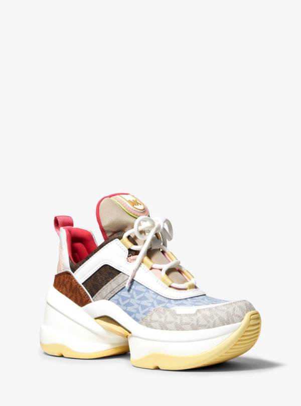 Damske Tenisky Michael Kors Olympia Color-Block Logo Viacfarebný - Topanky Michael Kors Obchod | OJWST-6793